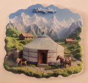 Magnes na lodówkę akrylowy Mongolia Jurta(43) 