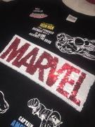 Unikat t- shirt z cekinami Marvel