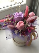 Flower Box  bukiet z kwiatami mydlanymi 