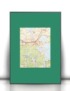 mapa plakat A4, Mazury plakat A4, Mikołajki plakat 21x30