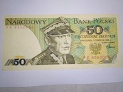 Banknot 50 zł z PRL z 1986 roku seria FR8360006