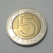 5 zł złotych 2020r. niski nakład bardzo dobry stan 