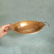 Antyk pojemnik mosiężny misa zabytkowa rytualna z uchwytami