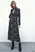 Luźna elegancka sukienka XS 34 ZARA nowa długi rękaw karmienie piersią