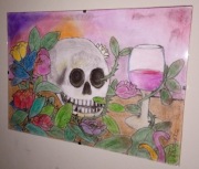 Autorski rysunek pastelami, Memento mori