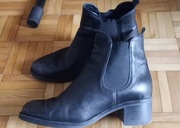 Botki skóra eleganckie 38  Bata