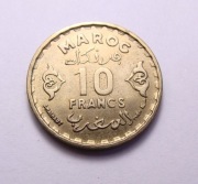 Maroko 10 franków 1952 ŁADNA!