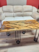 Ława dębowa w żywicy epoksydowej 118x59,5x57