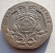 Wielka Brytania Anglia 20 Pence 1982 ŁADNA