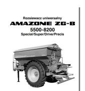 AMAZONE ZG-B 5500-8200 Instrukcja obsługi Tabela rozsiewu