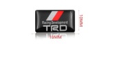 Naklejka Emblemat Znaczek Logo TRD RACING TOYOTA 18x10mm wnętrze kierownica