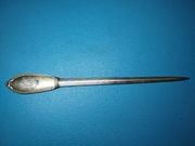 Stary  srebrny nożyk do listów herbowany