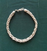 srebrna pleciona bransoletka W. Kruk