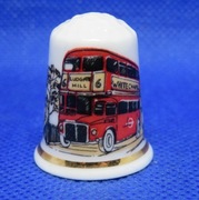 Naparstek Kolekcjonerski Porcelanowy Londyński Autobus 