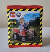 Lego Jurassic World 122408 Alan Grant i samochód terenowy saszetka klocki