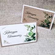 Winietki ślubne eko liście