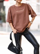 T-shirt damski Basic oversize PRINT NADRUK  Polska marka 