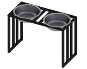 Miska dla psa podwójna, stojak metalowy XL 40cm 2x2,8l  Polski Produkt 