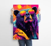 Niedźwiedź - grafika na plakacie na A3
