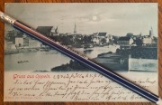 GRUSS AUS OPPELN OPOLE Księżycówka rzeka Odra Zamek Piastów synagoga ~1900
