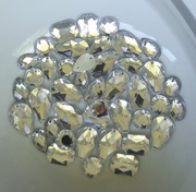 Dżety do przyszycia Mix srebrne 40szt