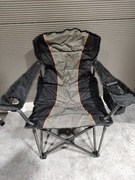 Krzesło kempingowe czarno-szare 