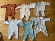 6 sztuk pajacy 0-3 miesiace