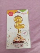 Balon foliowy na patyczku - cyfra 2