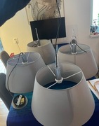 Lampa wisząca, nieużywana. Szary abażur 51 cm. Dostępne 4 sztuki.