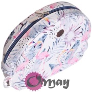 Biały organizer do Obag MOON LIGHT flamingi pastel Lazur 2 kieszenie OMAY