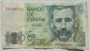 Hiszpania 1000 peset 22.X.1979 Pisarz Benito Perez Galdos Wyspy Kanaryjskie
