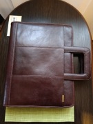 Teczka Aktówka Organizer 37x30cm Anet Skóra Naturalna Brązowa