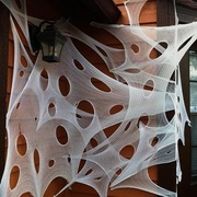 OBQO Gigantyczna sieć pajęcza 100x200 cm z 5 śledziami na Halloween