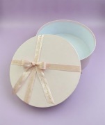 Okrągłe pudełko prezentowe handmade z wstążką „Love You” d-45, h-20 cm
