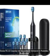 Szczoteczka soniczna DEEP CLEAN z DZIESIĘCIOMA główkami w komplecie.