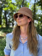 Bucket hat z naturalnej rafii