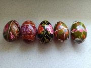 Pisanki drewniane vintage