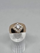 Pierścionek z cyrkoniami 14 k