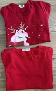 Świąteczne sweterki dla dziewczynki rozmiar 134/140 H&M
