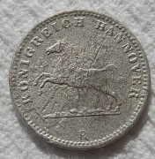 Niemcy Hannover Królestwo Jerzy V Welf 1 grosz groschen 1859 KM# 236 Srebro