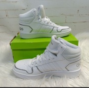 Buty Adidas Hoops 2.0 Mid Damskie Białe Nowe z Pudełkiem i Metkami