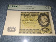 1940 500 złotych seria B PMG 63 EPQ