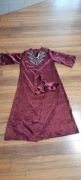 Podomka damska satynowa bordowa Emili, r.XL NOWA