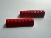 LEGO SLOPE 45 SKOS DASZEK 2x8 CZERWONY 4445  2 szt