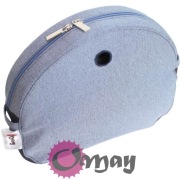 Niebieski organizer do Obag MOON LIGHT lazurowy Brokat 2 kieszenie OMAY