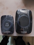 CACAZI bezprzewodowy wodoodporny dzwonek do drzwi, IP44 do 300m 110dB