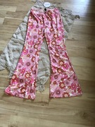 nowe spodnie w kwiaty dzwony