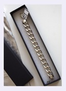 Srebrna bransoletka pancerka duża okazała