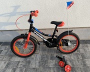 Rower dziecięcy koła 16" GWARANCJA czarno czerwony SPIDERMAN koła boczne