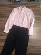 Komplet łososiowa bluzka + spodnie rozm. 134